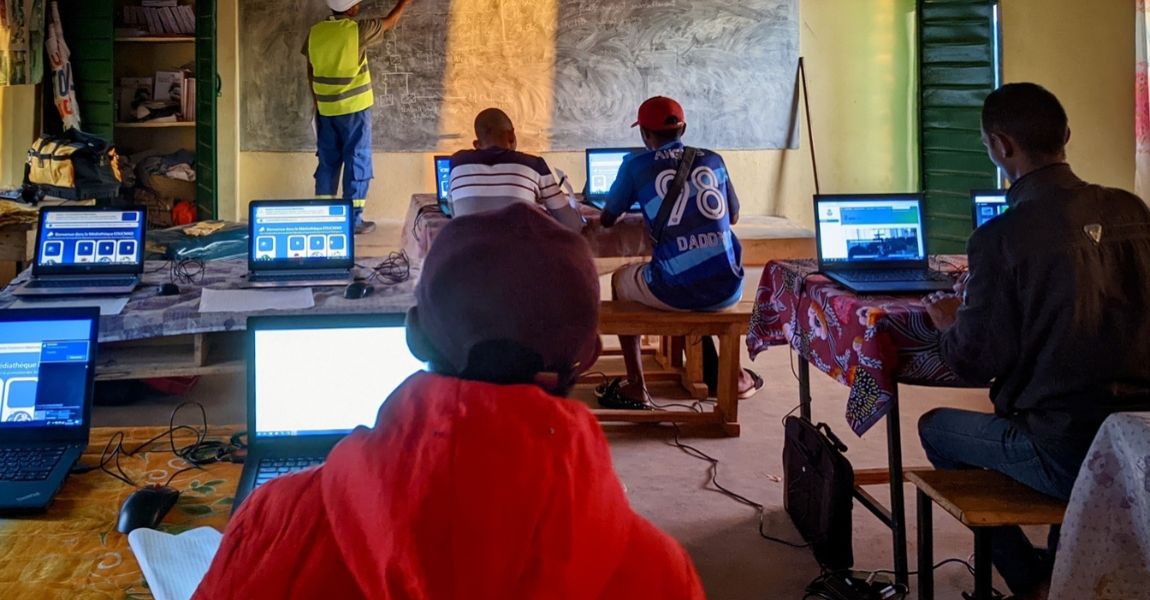 Teachers from remote high schools in Madagascar training in solar-powered equipment maintenance
