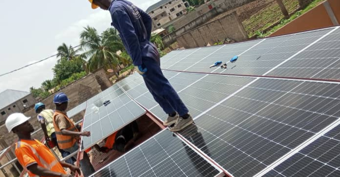 Solar electricity helps medical centers to use a reliable energy. Mother-child hospital of Kara - Togo