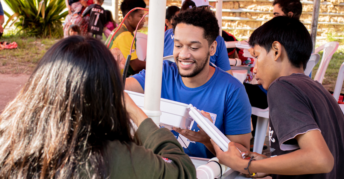 Volunteers and local people can bond together during the training