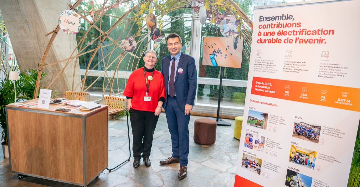 Christopher Guerin, Nexans CEO, on the Fondation booth at Université de la Terre 2025