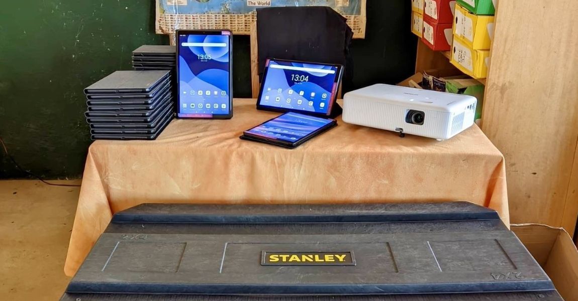 Digital school supplies with solar case