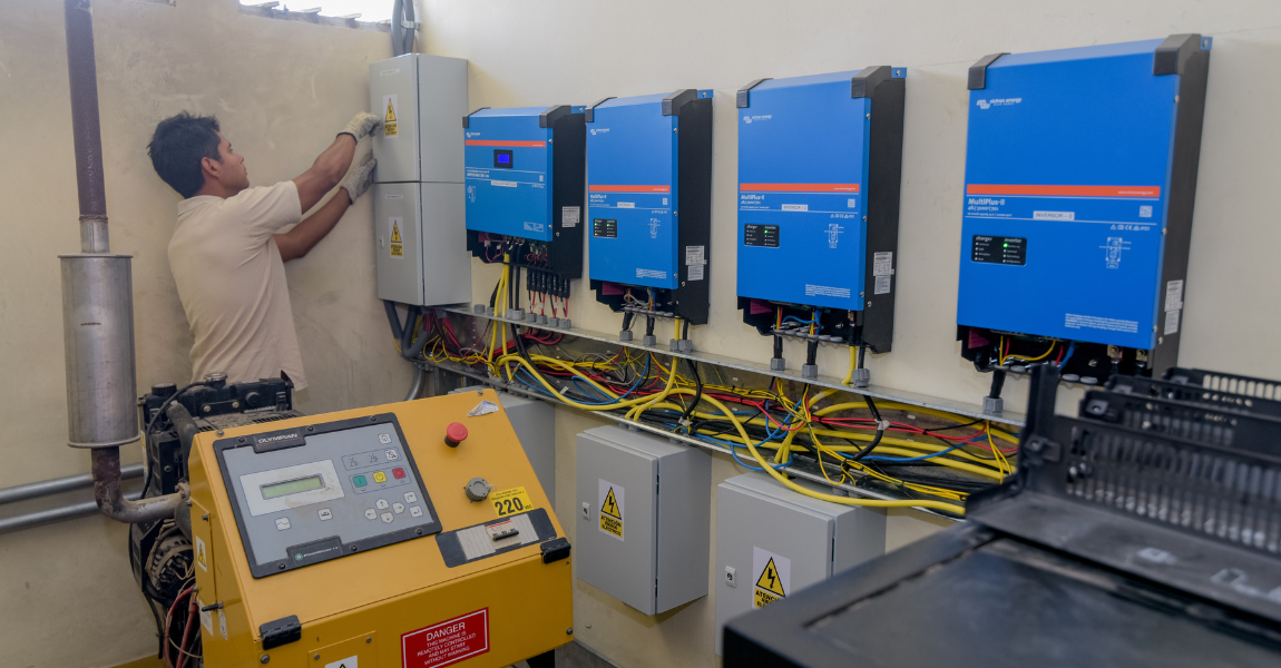 Battery configuration of the photovoltaic infrastructure