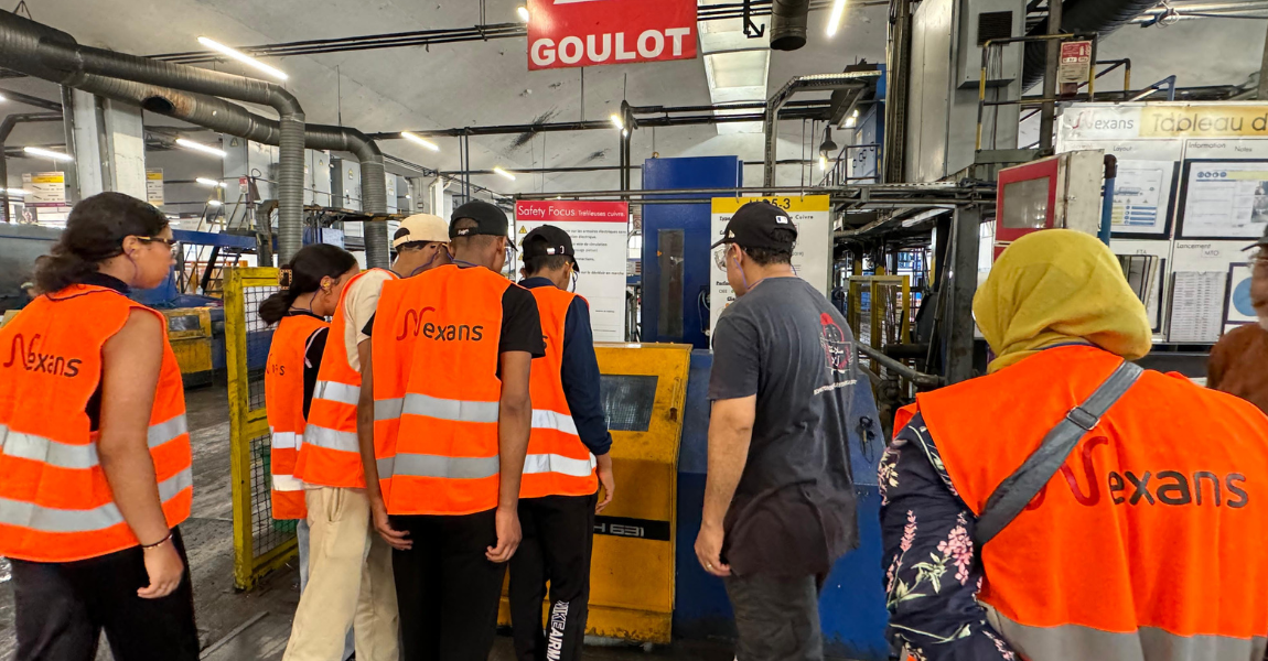 IECD Students visiting the Nexans Morocco plant in Mohammedia