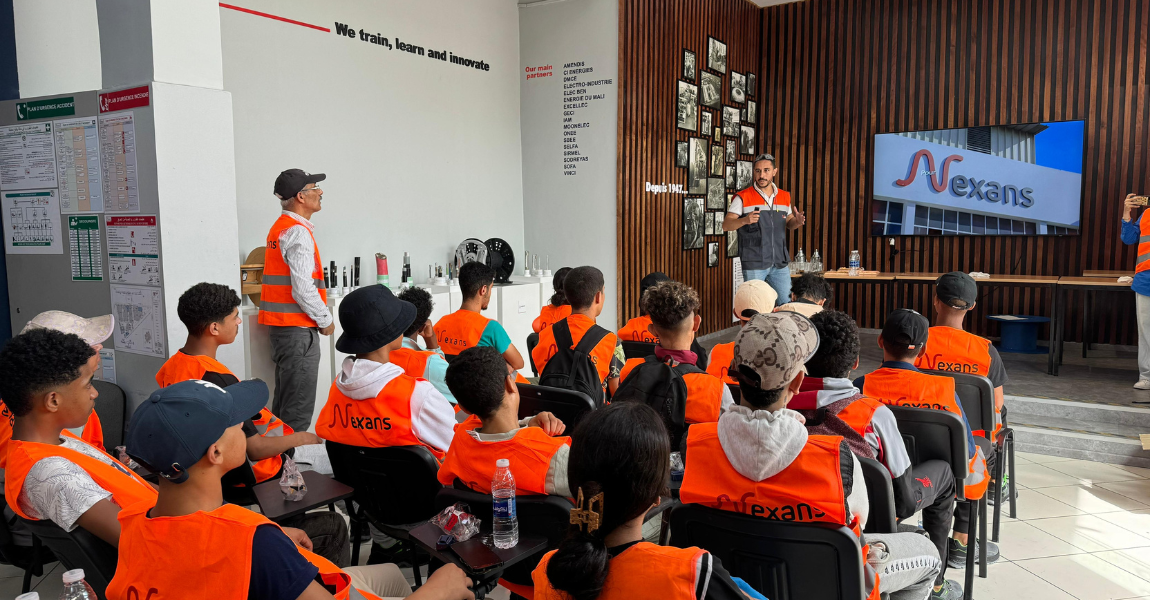 Safety briefing by Nexans Morocco employees
