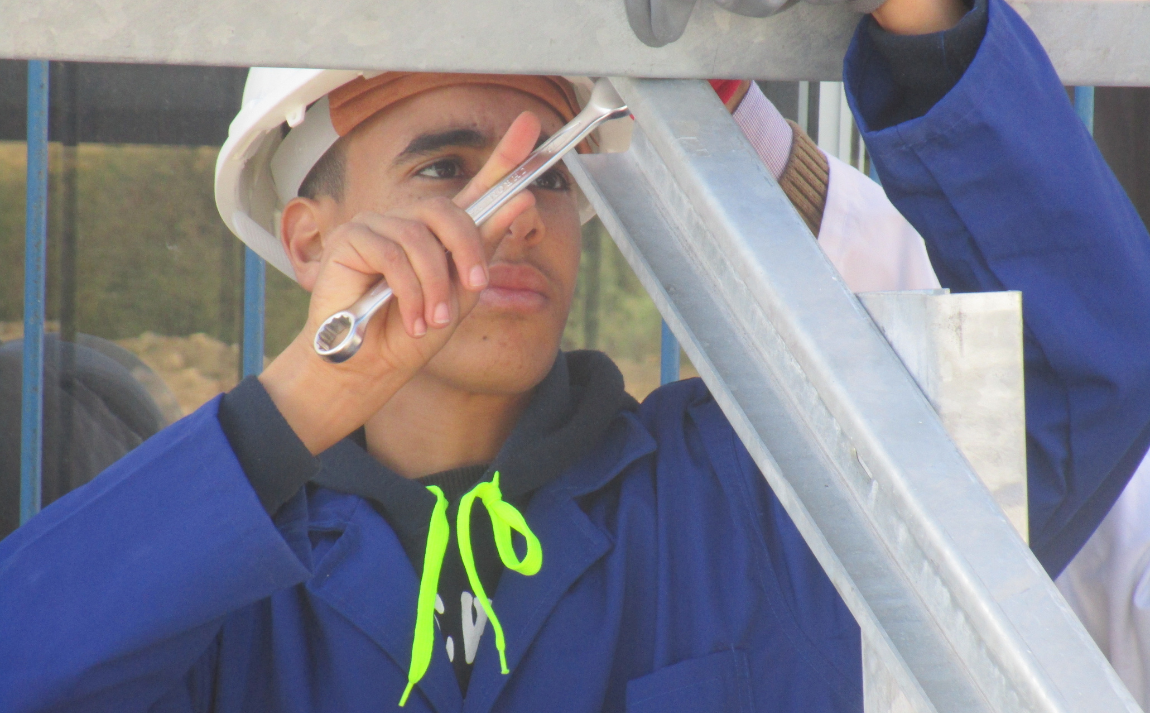 Training is based on real worksites to gain practical skills - credit : IECD