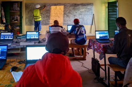 Teachers from remote high schools in Madagascar training in solar-powered equipment maintenance